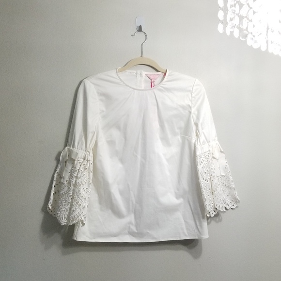 🚫SOLD🅿️🚫NWT TED BAKER LACE BOW SLEEVE BLOUSE - Picture 5 of 8